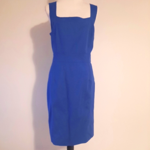 Banana Republic Dresses & Skirts - Blue Square Neck Straight Dress Size 14
